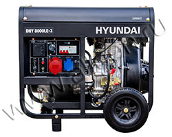 Дизельный генератор Hyundai DHY 8000LE-3 (6.5 кВт)
