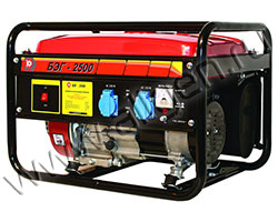 Бензиновый генератор Калибр БЭГ-2500 мощностью 2.5 кВт